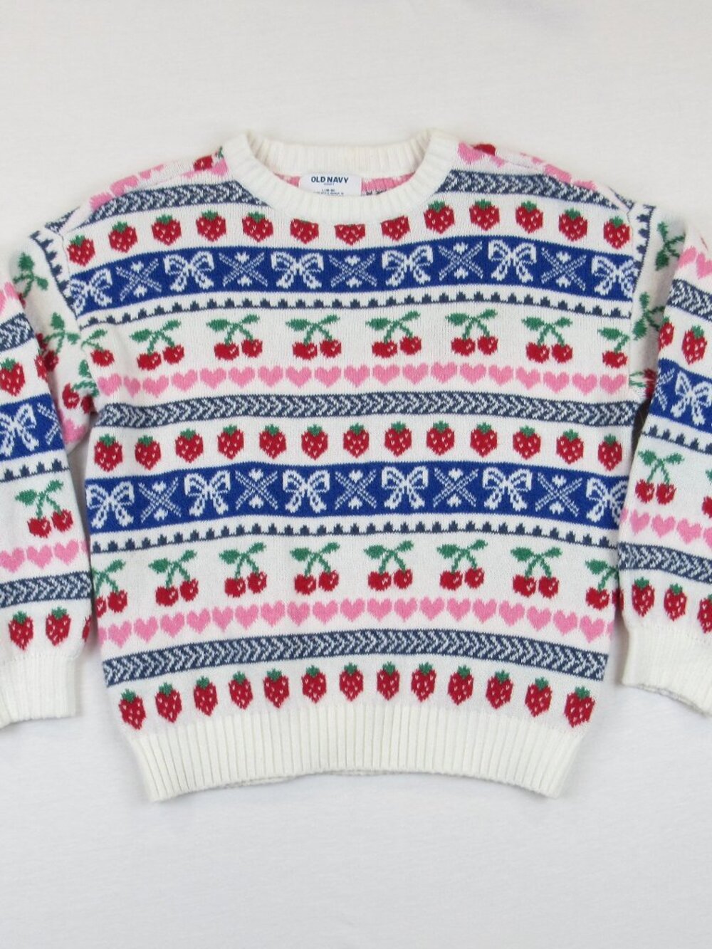 Old Navy SoSoft Fair Isle Girl's Sweater Size L (10-12) Pullover Multicolor